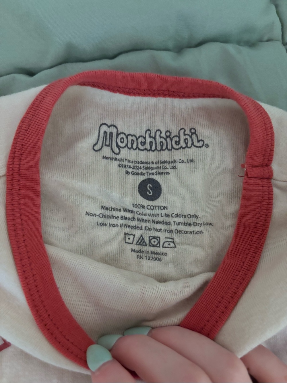 Monchhichi Pink Ringer Crop Top - Picture 2 of 3